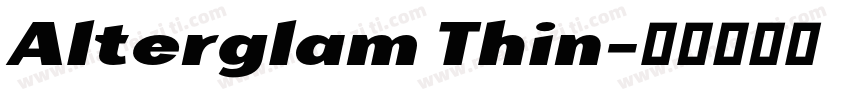 Alterglam Thin字体转换